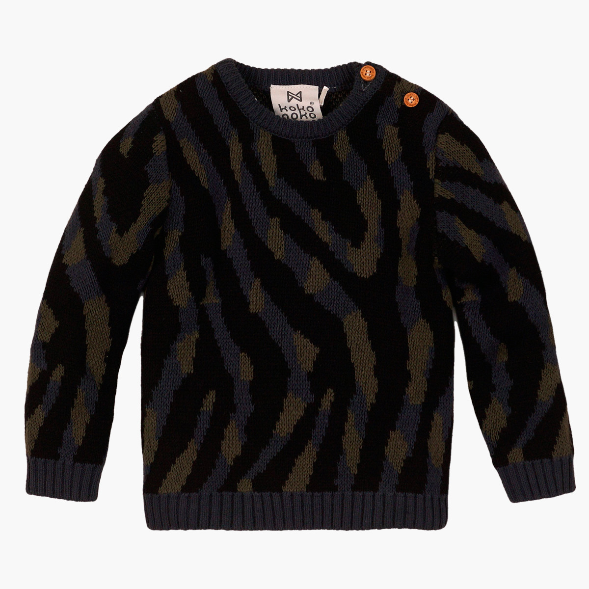 كنزة مخطّطة بياقة مستديرة وأكمام طويلة من كوكو نوكو-baby-boys-clothing-jumpersandcardigans-image-3