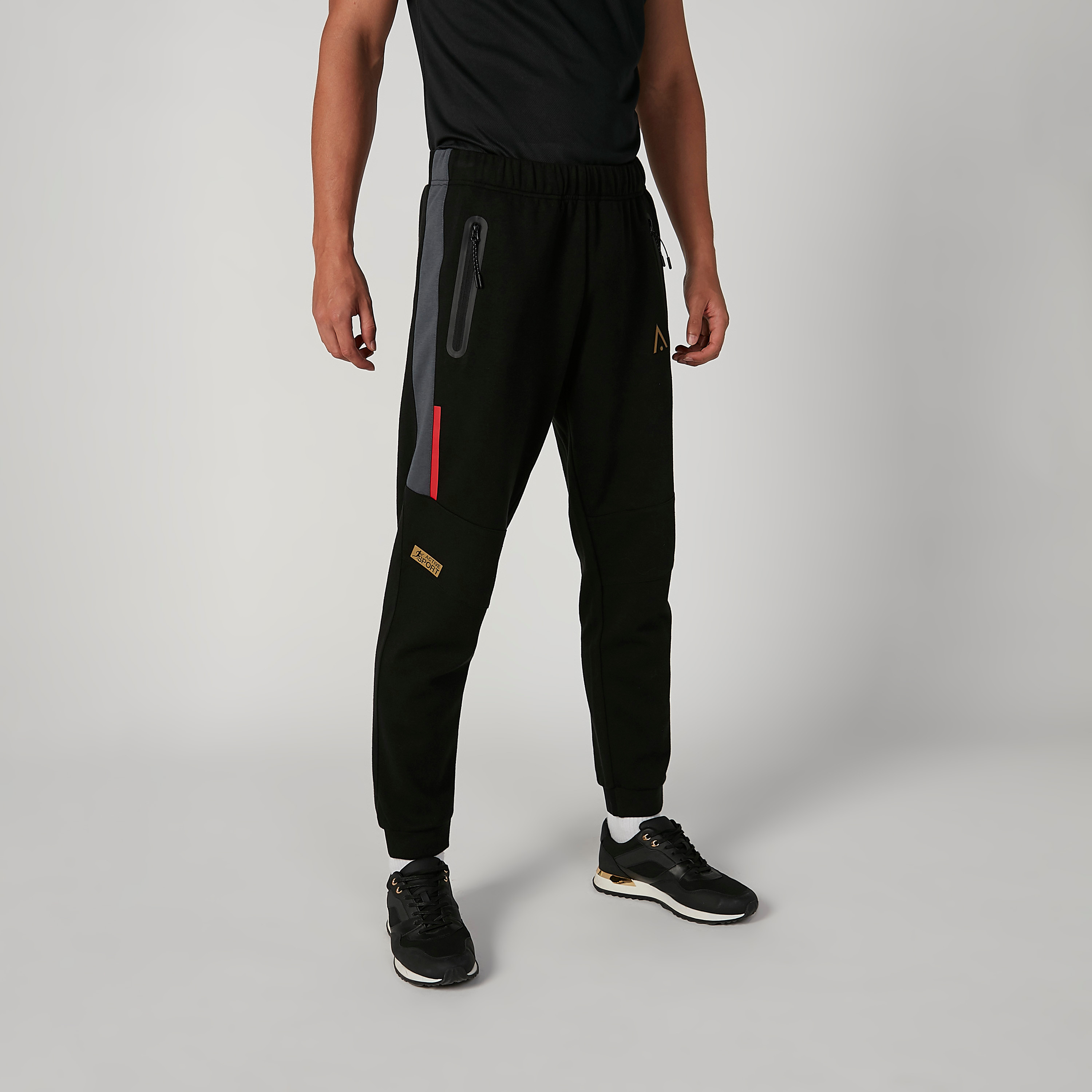 بنطلون رياضي بخصر مطّاطي وجيوب بسحّاب-men-clothing-bottoms-joggers-image-1