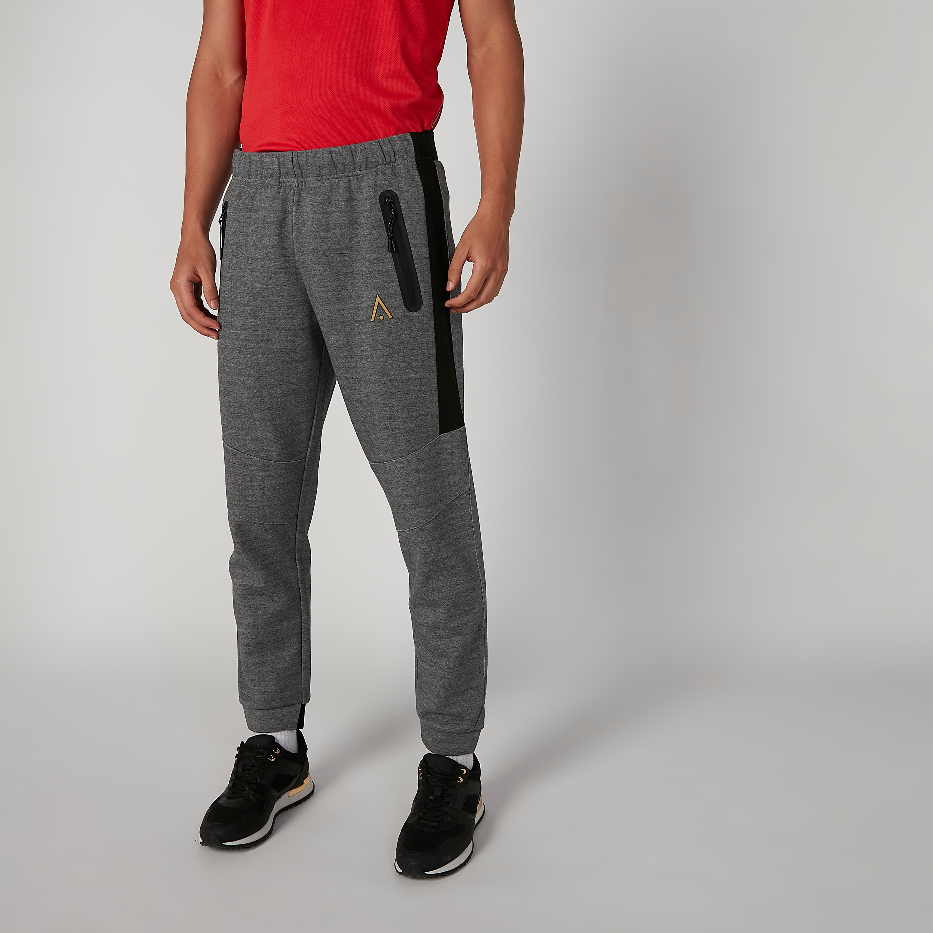Full Length Jog Pants with Zippered Pockets and Elasticised Waistband-men-clothing-bottoms-joggers-image-1