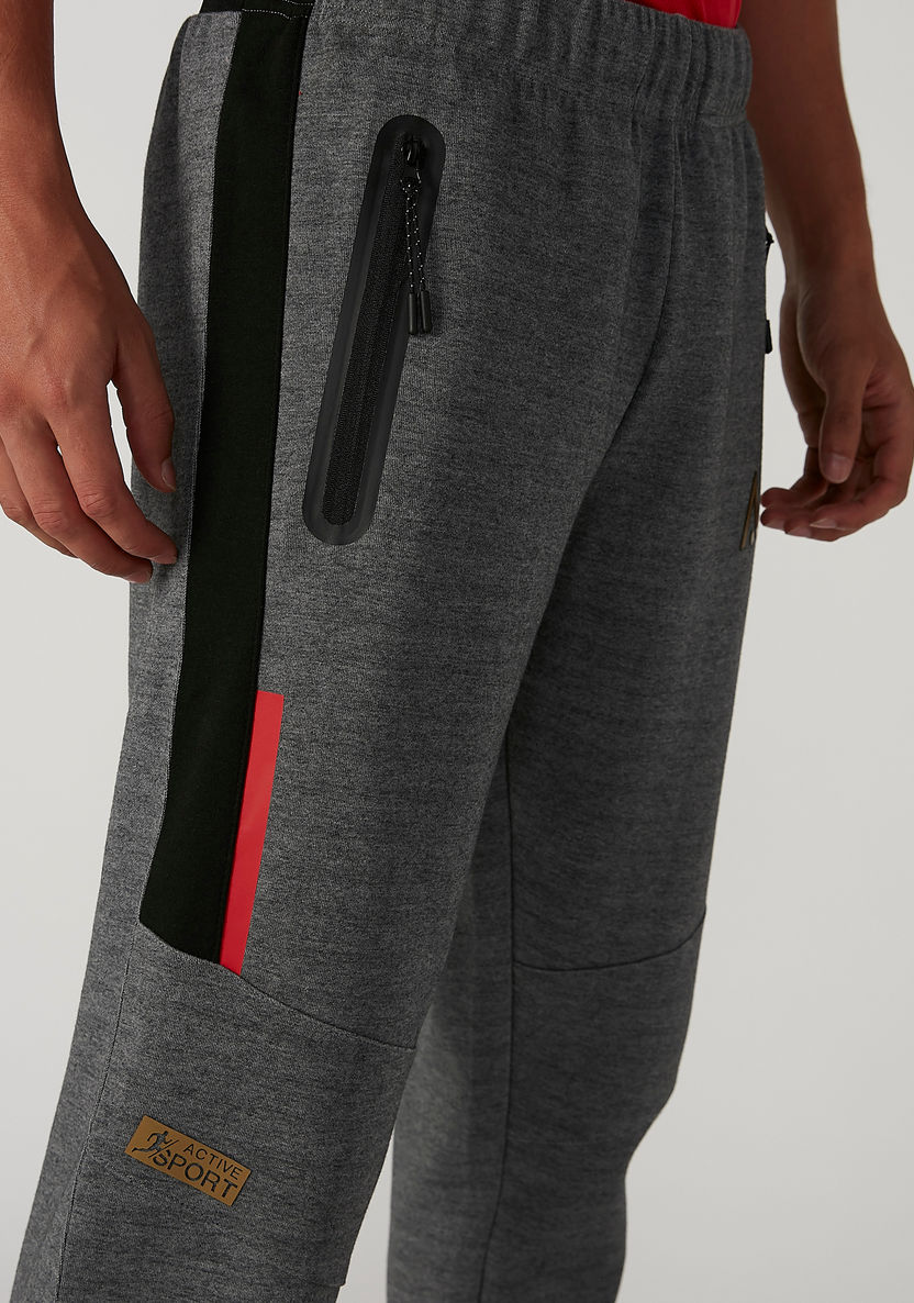 Full Length Jog Pants with Zippered Pockets and Elasticised Waistband-Joggers-image-5