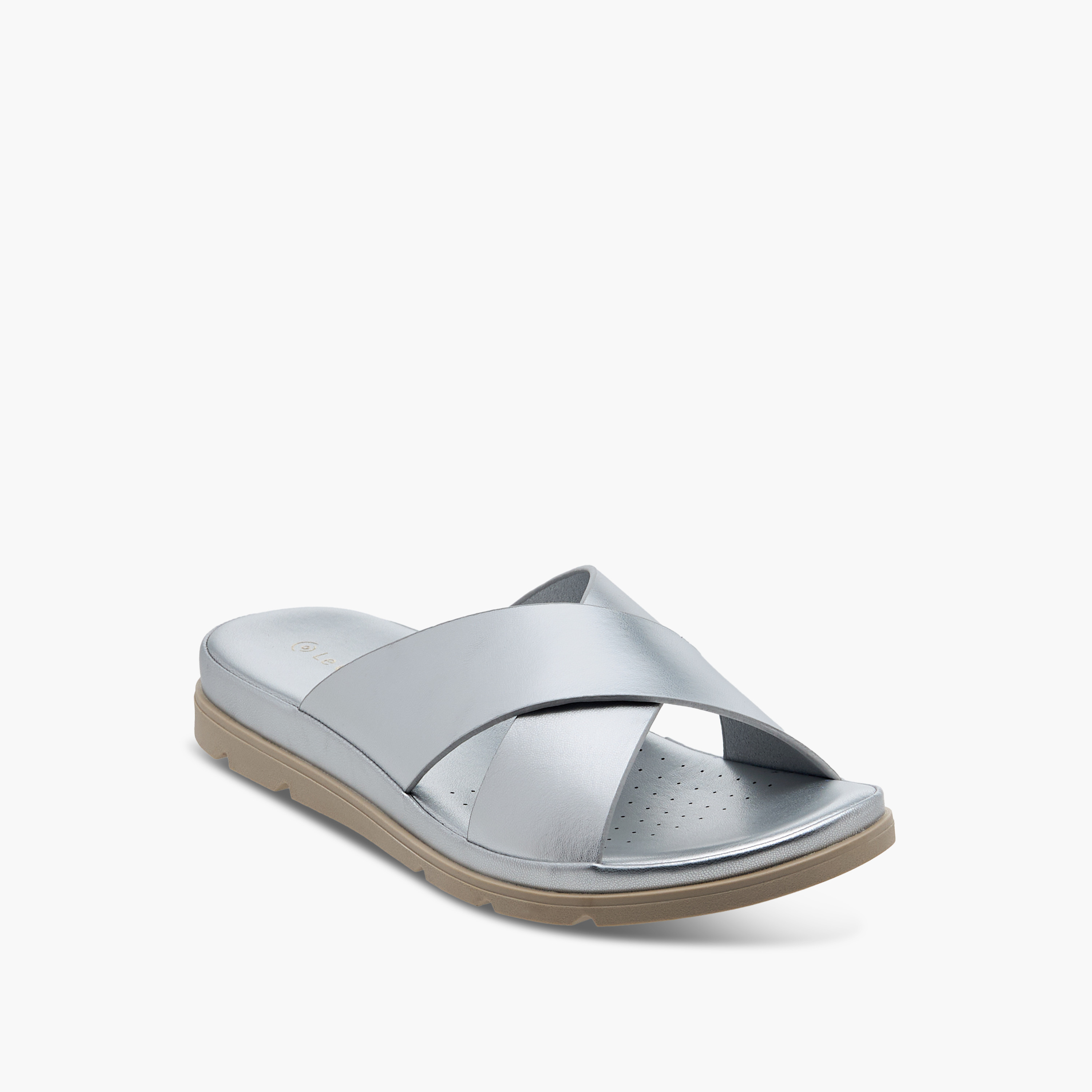 Le Confort Solid Slip-On Comfort Sandals-women-shoes-flats-sandals-image-2