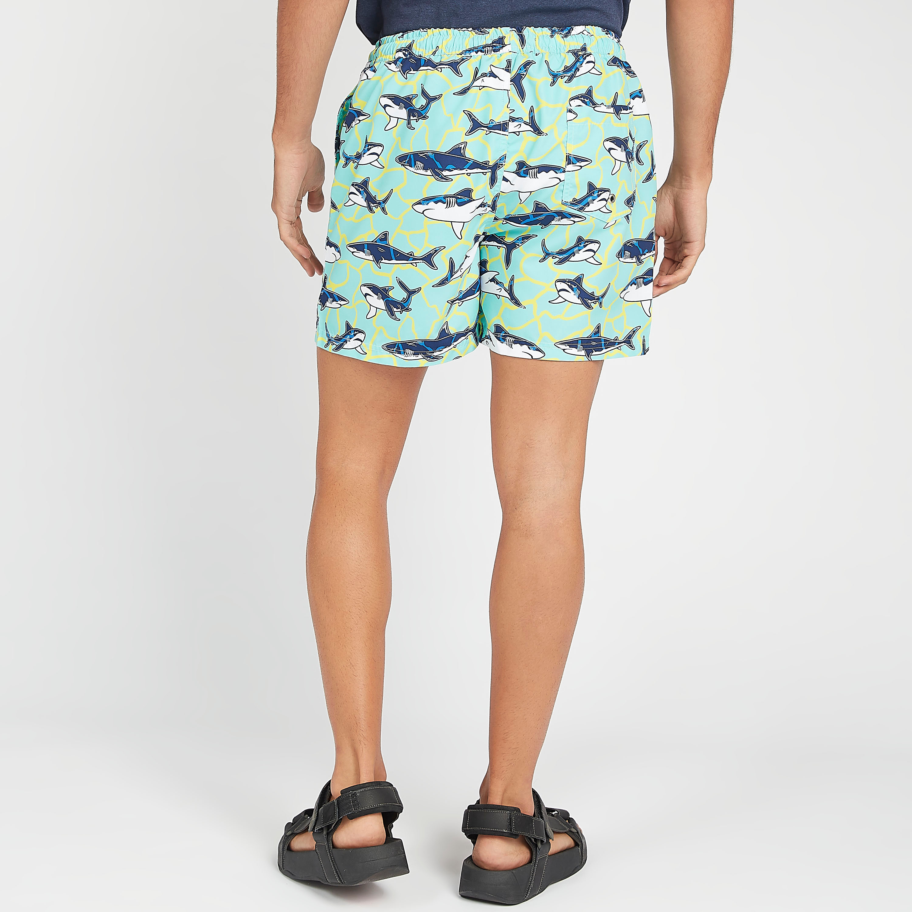 Printed Beach Shorts with Drawstring Closure-men-clothing-bottoms-shorts-image-4