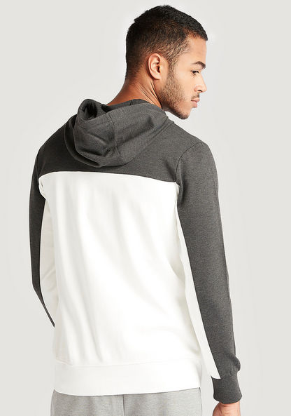 Panelled Hoodie with Zip Closure and Pocket-Hoodies & Sweatshirts-image-3