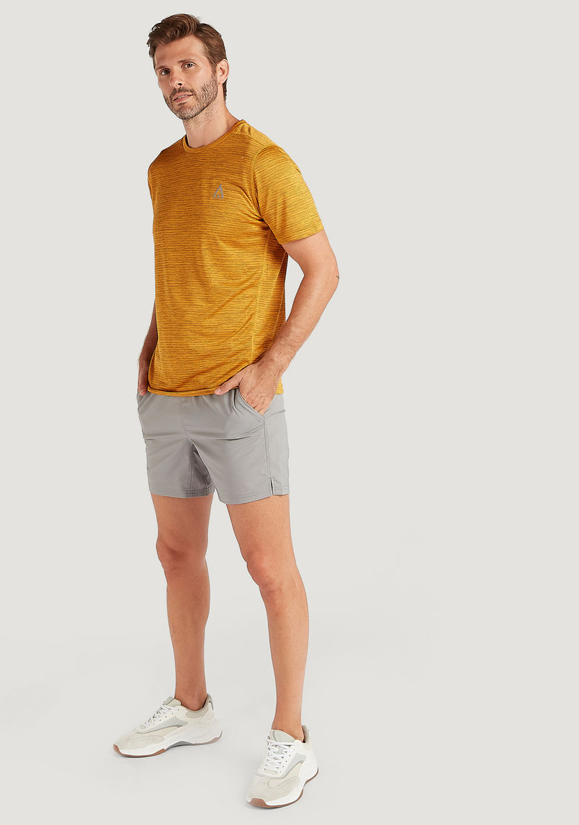 Solid Shorts with Elasticated Waist and Pockets-Bottoms-image-1