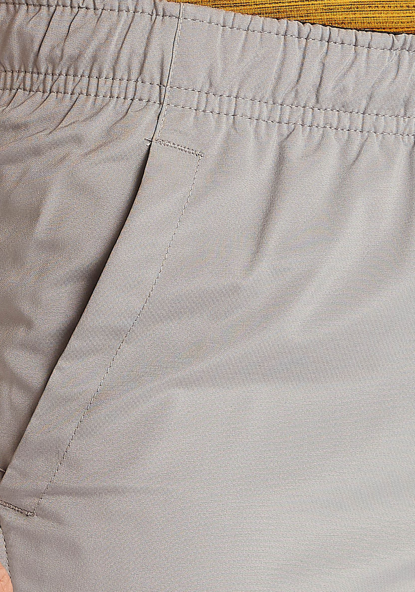 Solid Shorts with Elasticated Waist and Pockets-Bottoms-image-4