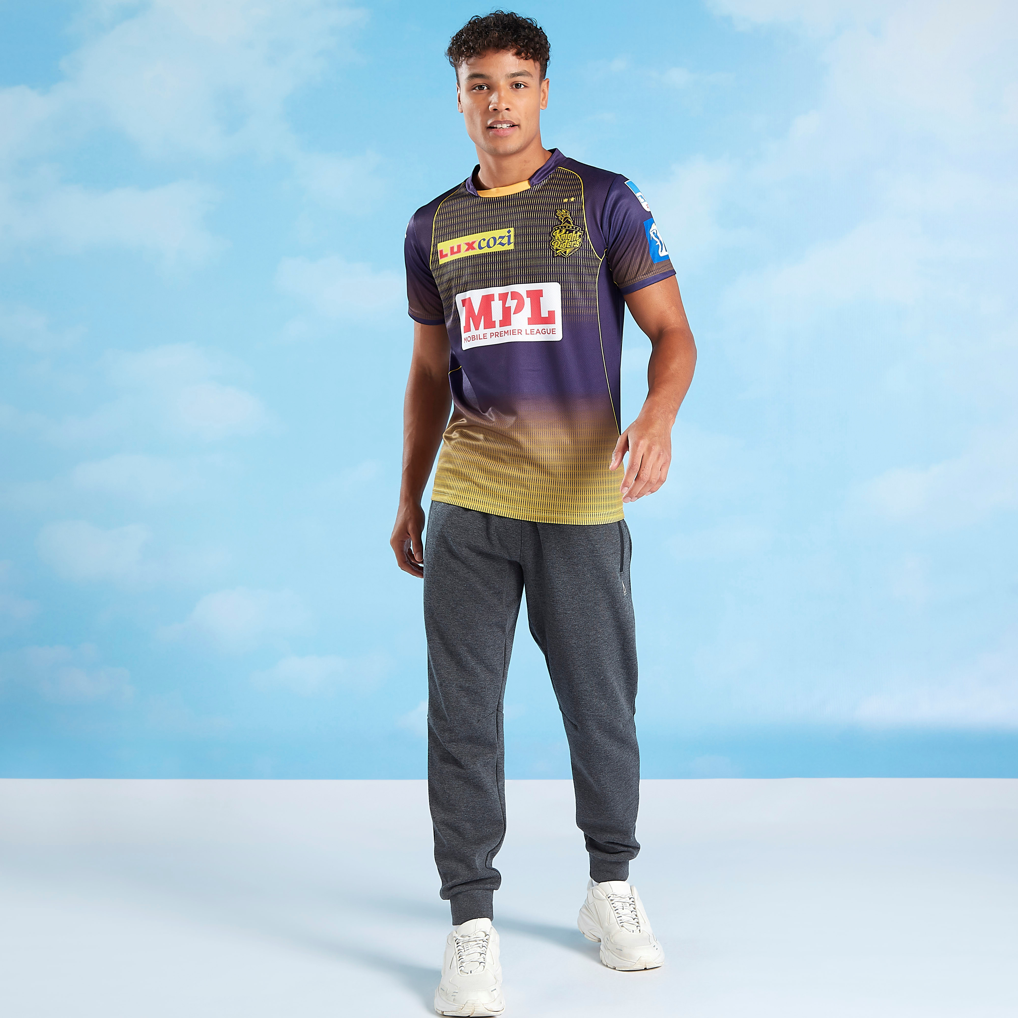 KKR Printed IPL Jersey T-shirt with Crew Neck-men-clothing-sportswearandactivewear-tshirtsandpolos-image-2