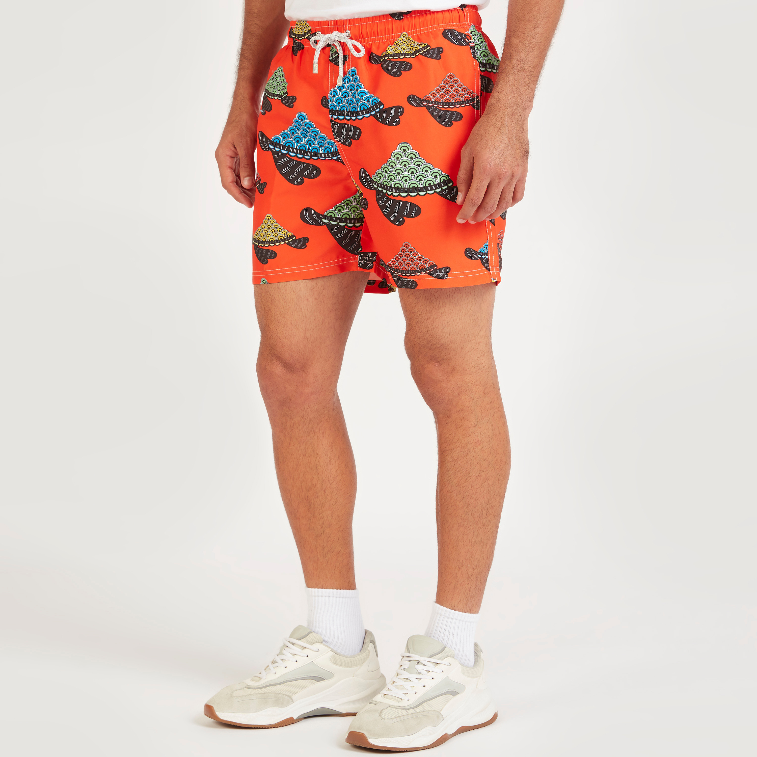 Printed Shorts with Drawstring Closure-men-clothing-bottoms-shorts-image-1