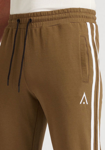 Solid Track Pants with Drawstring Closure and Pockets