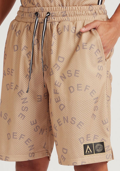 Printed Shorts with Pockets and Drawstring Closure