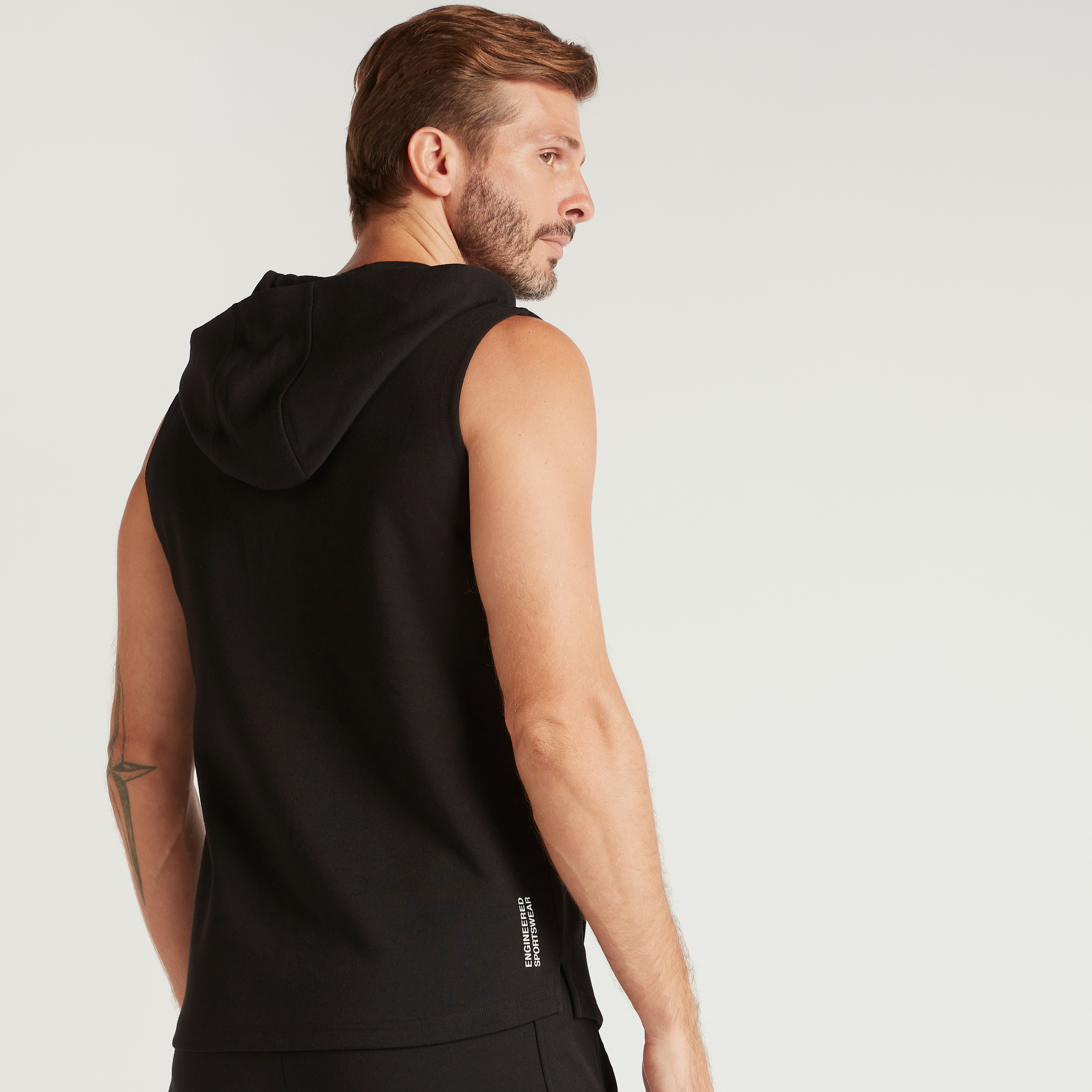 Zip Through Sleeveless Hoodie with Pockets-men-winterwear-hoodiesandsweatshirts-image-4