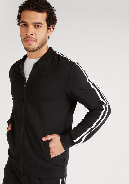 Zip Through Jacket with Long Sleeves and Pockets-Jackets-image-6