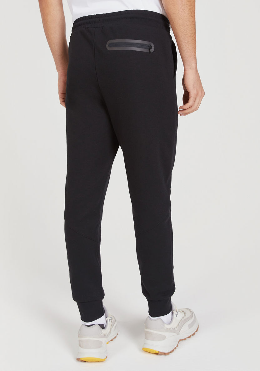 Solid Joggers with Drawstring Closure and Pockets-Bottoms-image-3