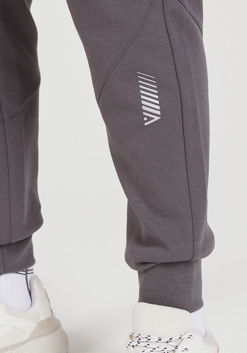 Solid Joggers with Drawstring Closure and Pockets-Bottoms-image-2
