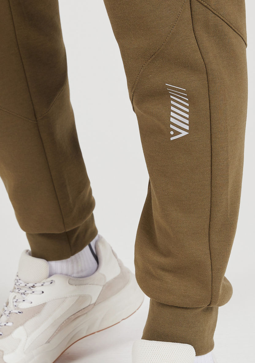 Solid Joggers with Drawstring Closure and Pockets-Bottoms-image-2