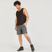 Panelled Shorts with Pockets and Elasticated Waistband-Bottoms-thumbnailMobile-1