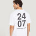Printed Crew Neck T-shirt with Short Sleeves-T Shirts-thumbnail-1
