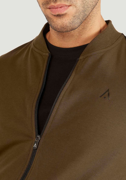 Zip Through Jacket with Pockets and Long Sleeves-Jackets-image-2