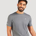 Textured Crew Neck T-shirt with Short Sleeves-T Shirts & Vests-thumbnail-5