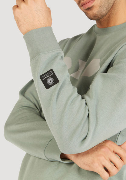 Printed Crew Neck Sweatshirt with Long Sleeves-Sweatshirts-image-2