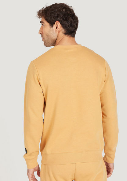 Printed Crew Neck Sweatshirt with Long Sleeves-Sweatshirts-image-3