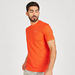 Textured Crew Neck T-shirt with Short Sleeves-T Shirts & Vests-thumbnail-0