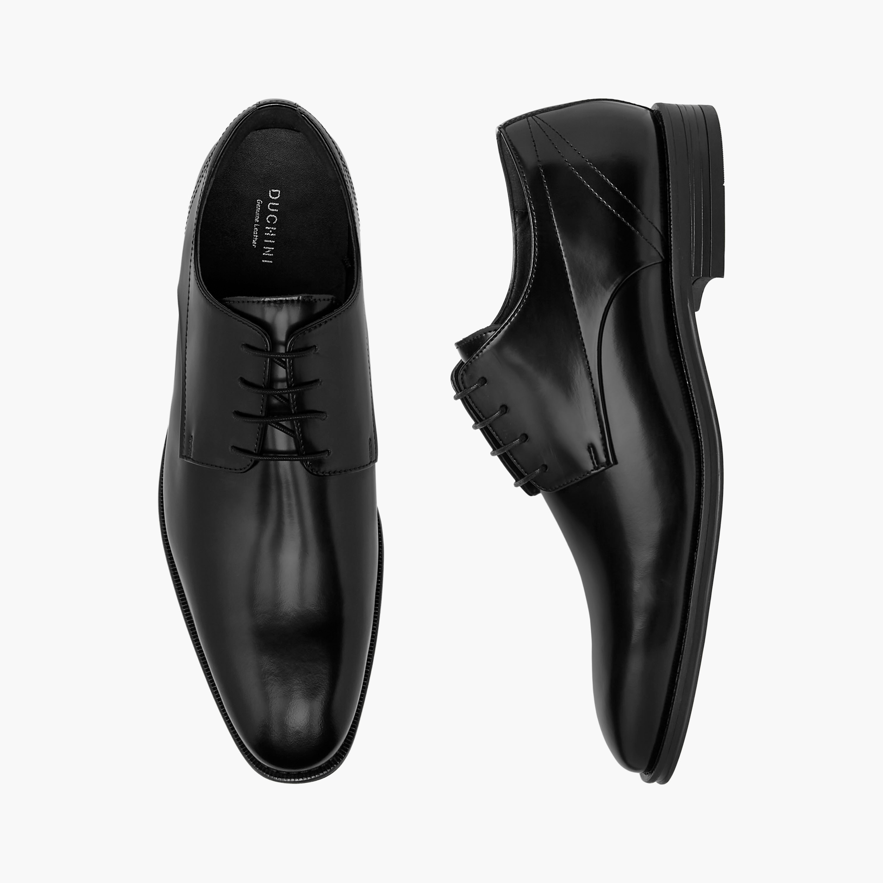 Duchini Men's Leather Solid Lace-Up Derby Shoes-men-shoes-formalshoes-image-1