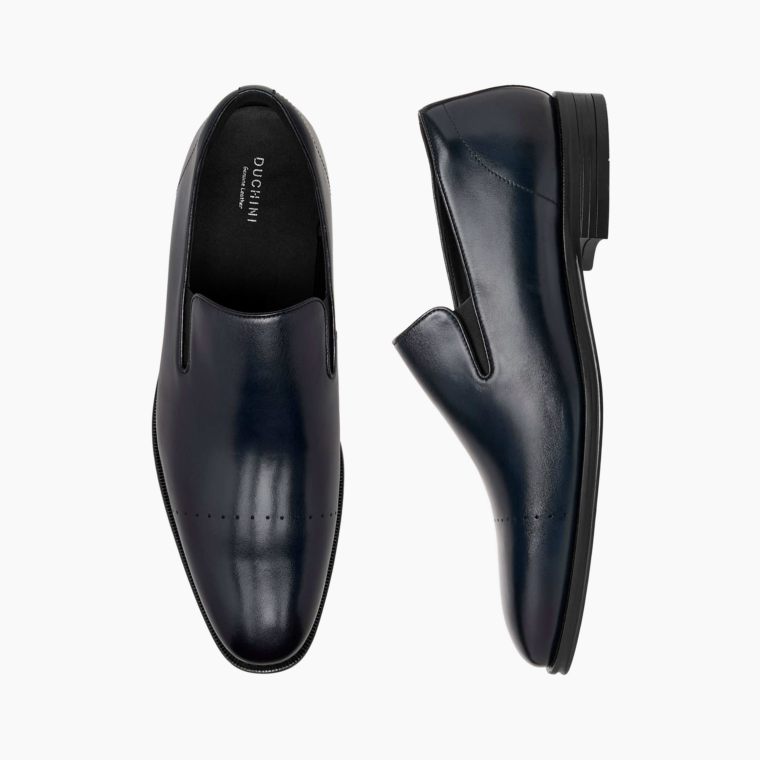 Duchini Men's Leather Solid Slip-On Loafers-men-shoes-loafersandmoccasins-image-1