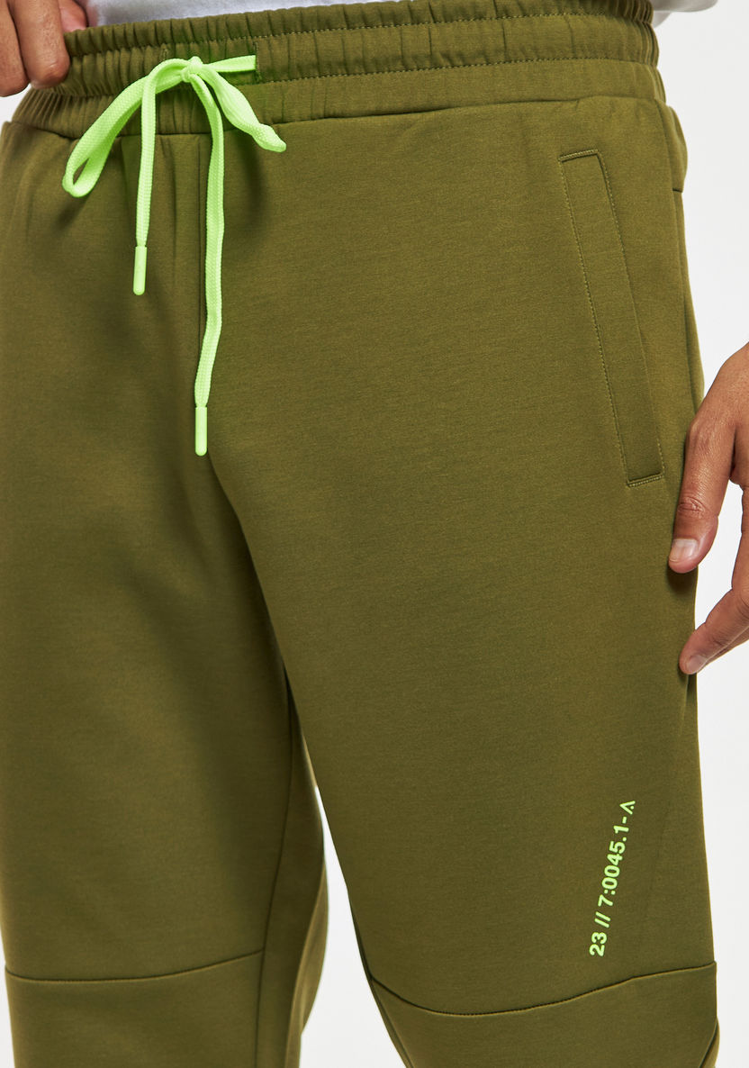 Buy Solid Cut and Sew Active Joggers with Drawstring Closure | Splash UAE
