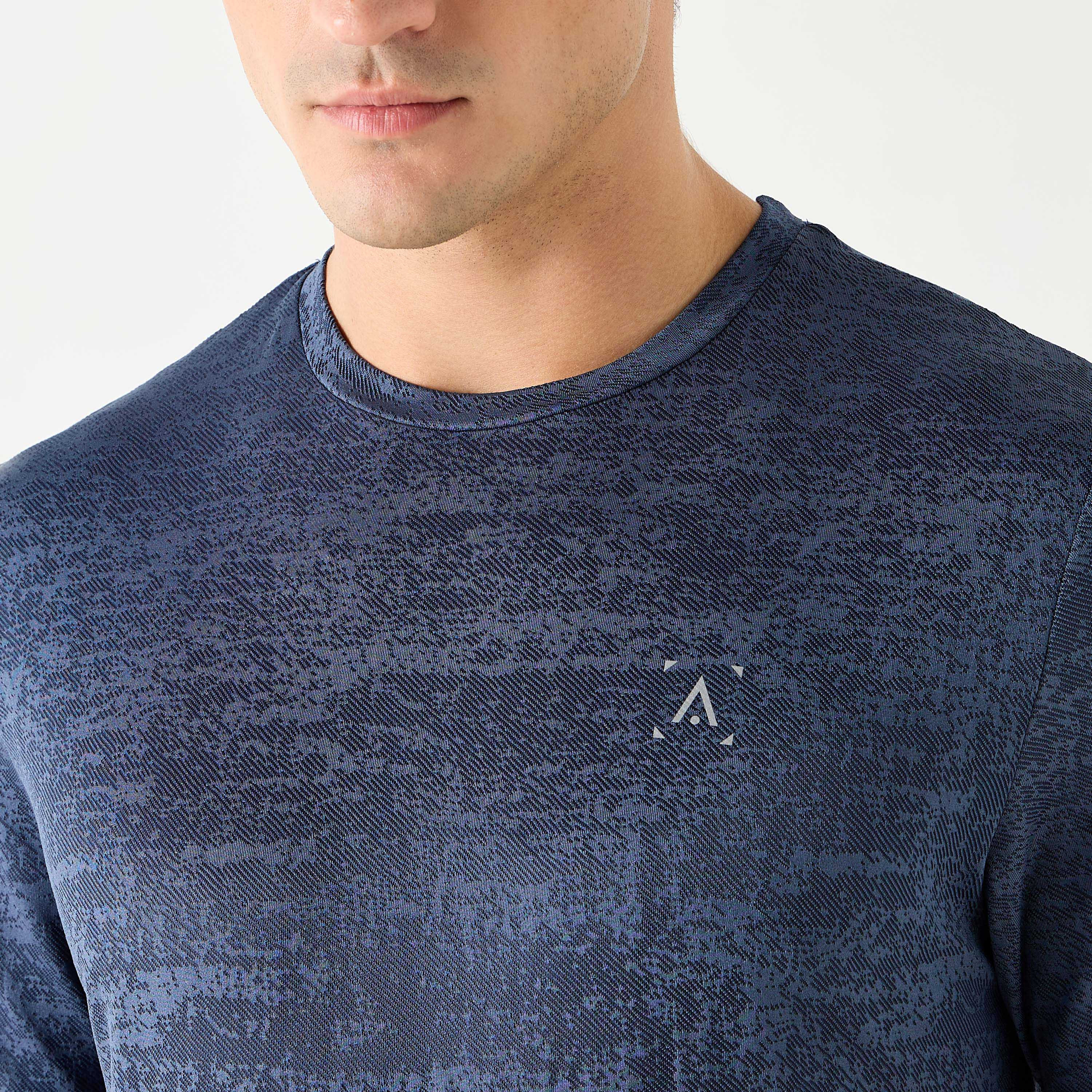 Textured Crew Neck T-shirt with Short Sleeves-men-clothing-tshirtsandpolos-tshirts-image-4