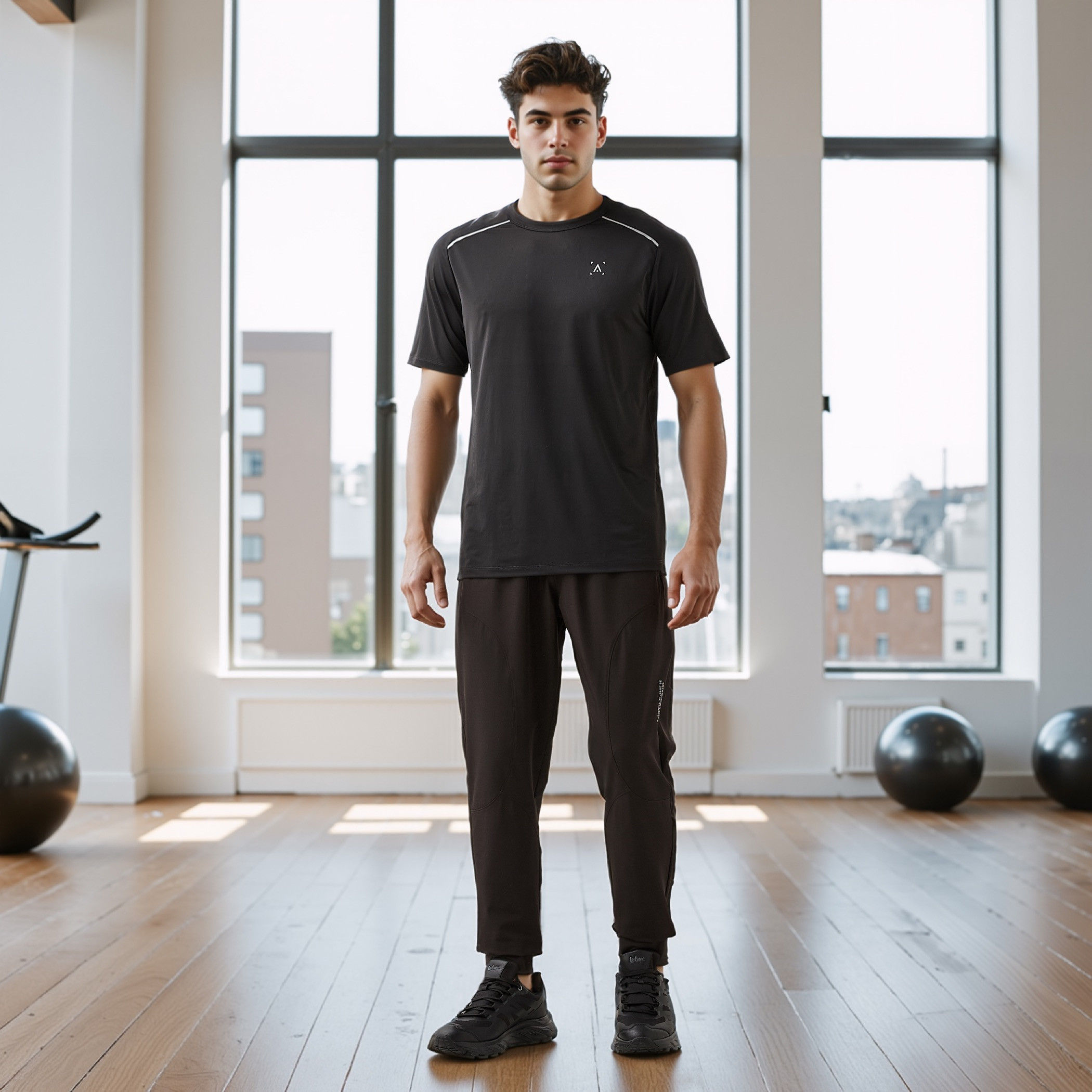 بنطلون رياضي بقصة عادية وخصر مطاطي-men-clothing-sportswearandactivewear-bottoms-joggers-image-2