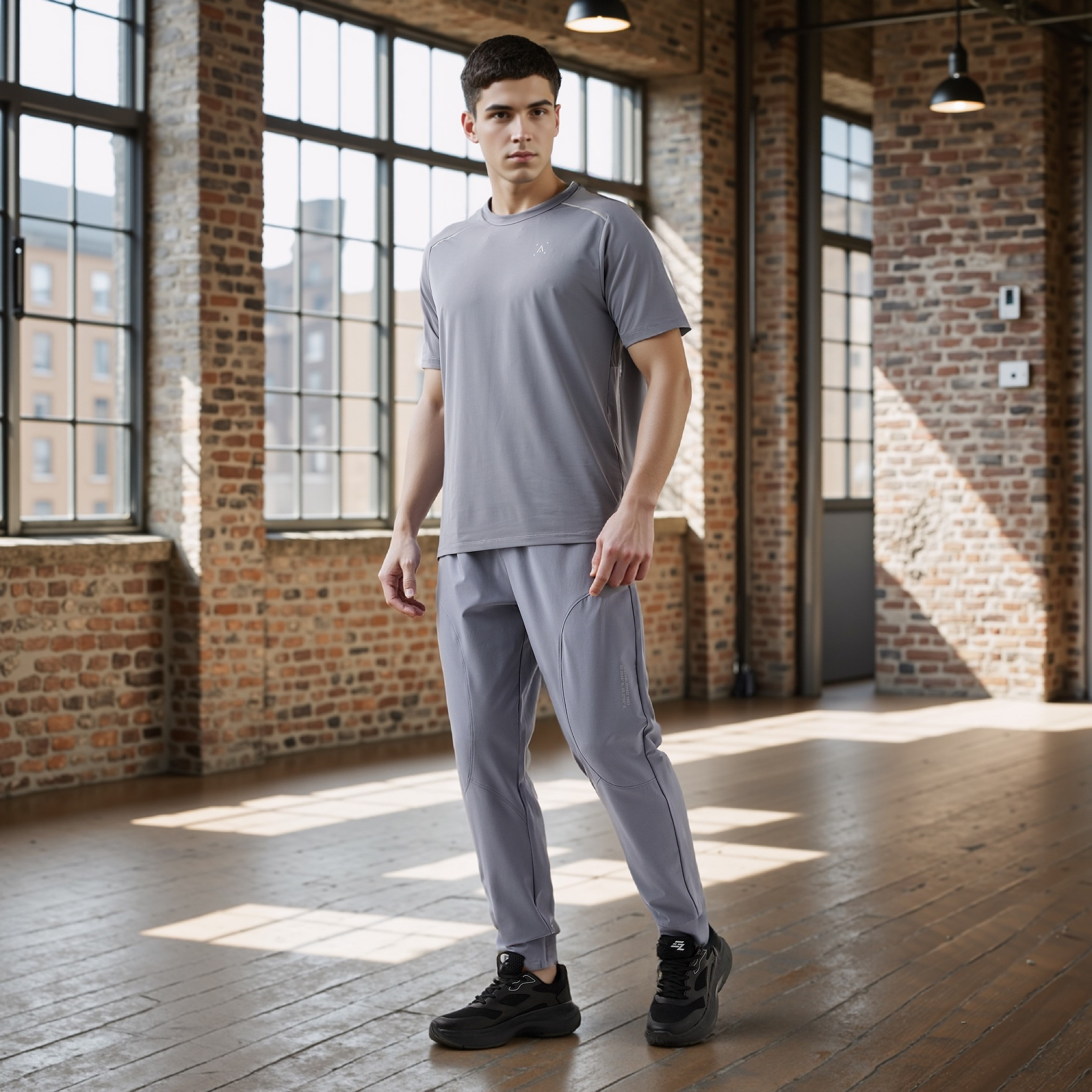 بنطلون رياضي بقصة عادية وخصر مطاطي-men-clothing-sportswearandactivewear-bottoms-joggers-image-8