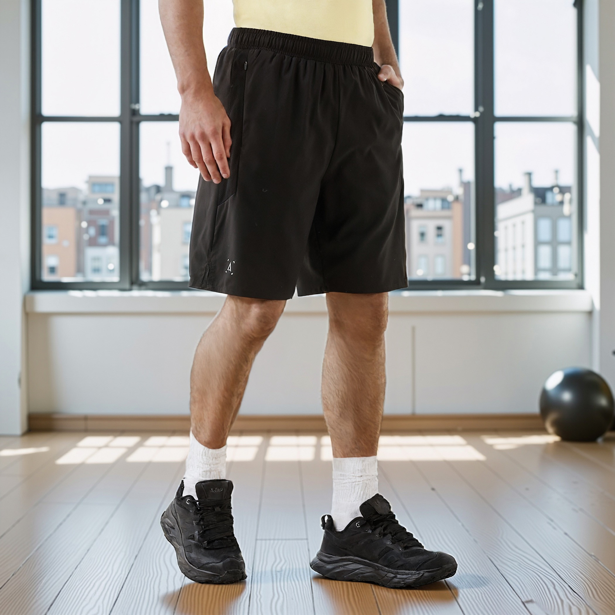 Regular Fit Shorts with Elasticated Waistband-men-clothing-bottoms-shorts-image-1