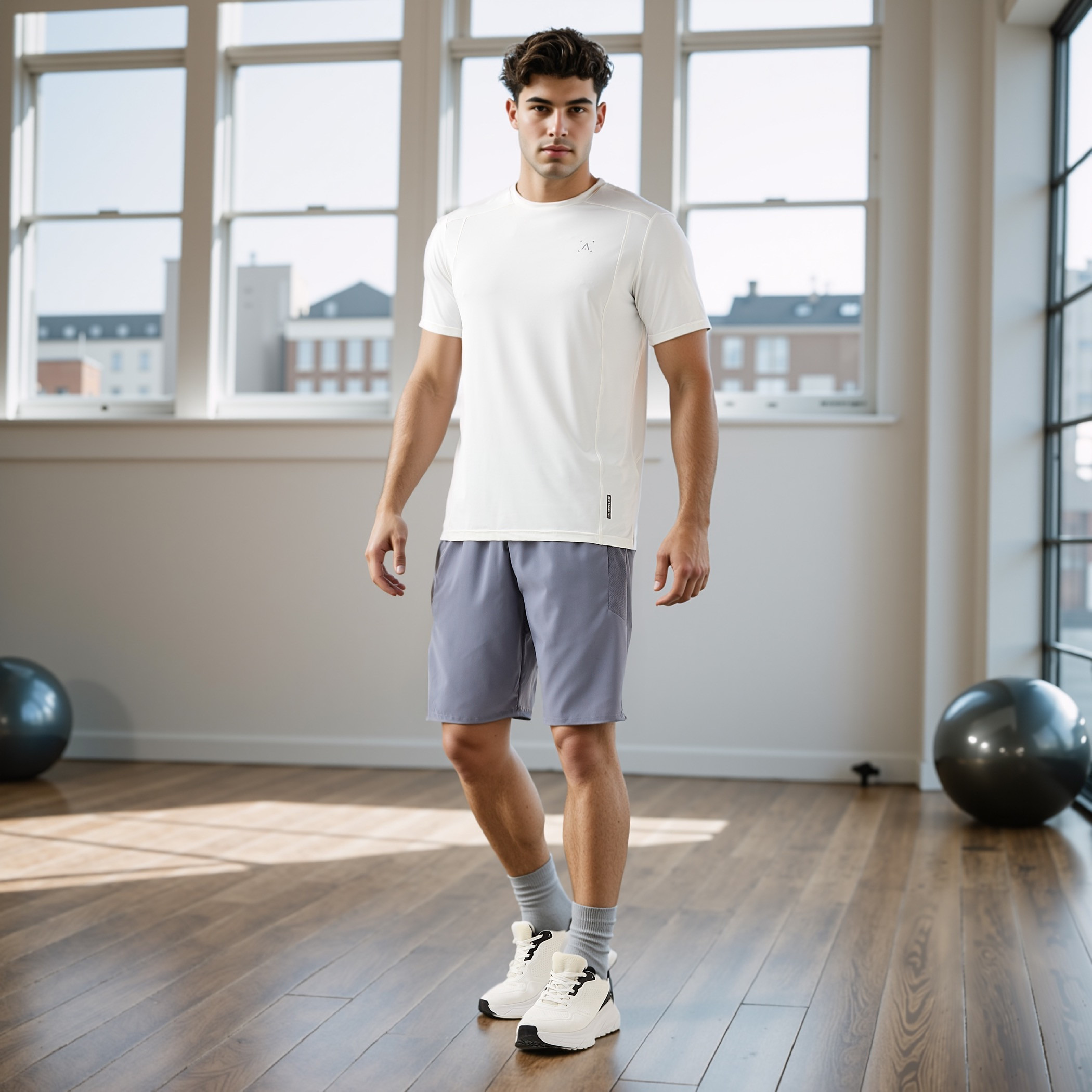 Regular Fit Shorts with Elasticated Waistband-men-clothing-bottoms-shorts-image-2