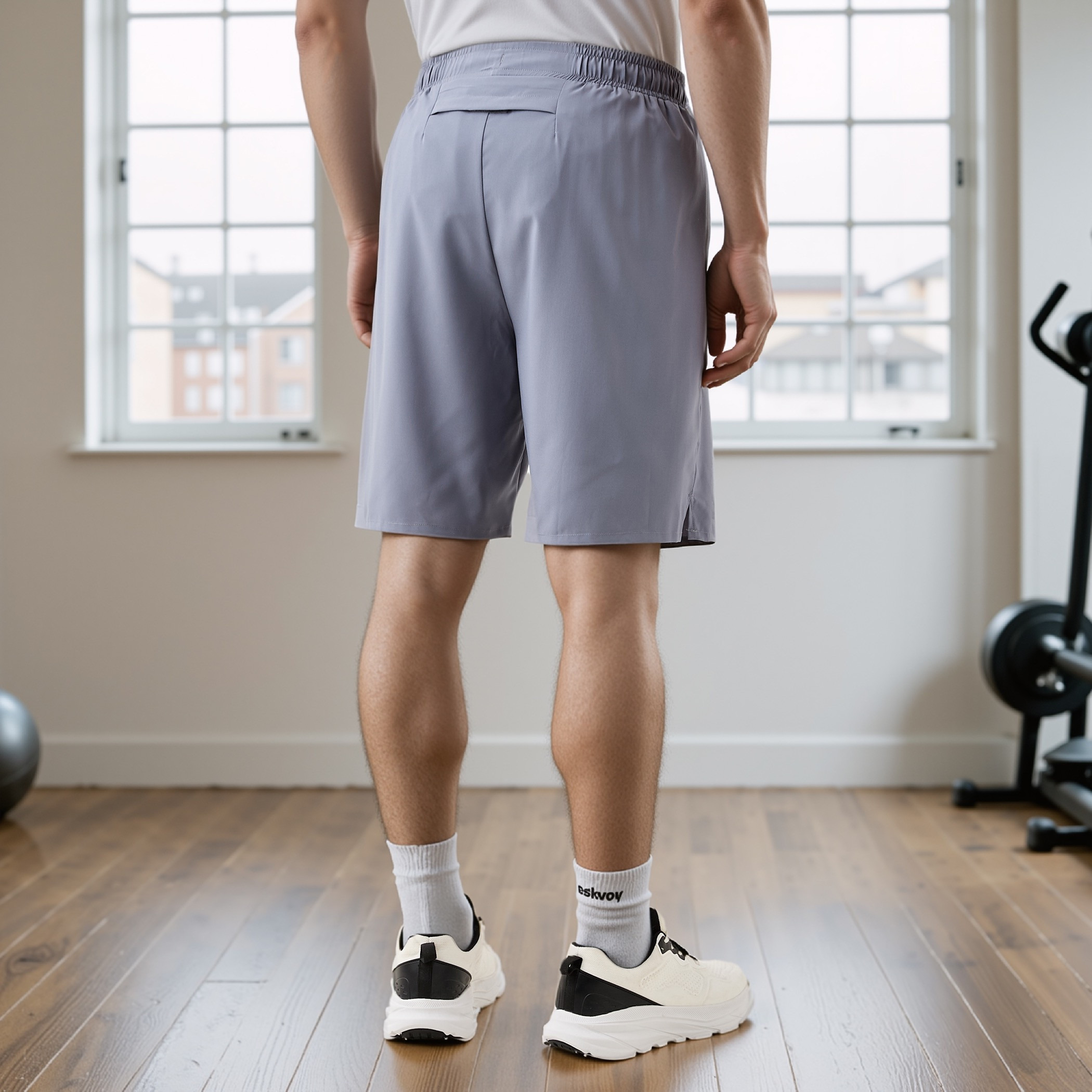 Regular Fit Shorts with Elasticated Waistband-men-clothing-bottoms-shorts-image-3