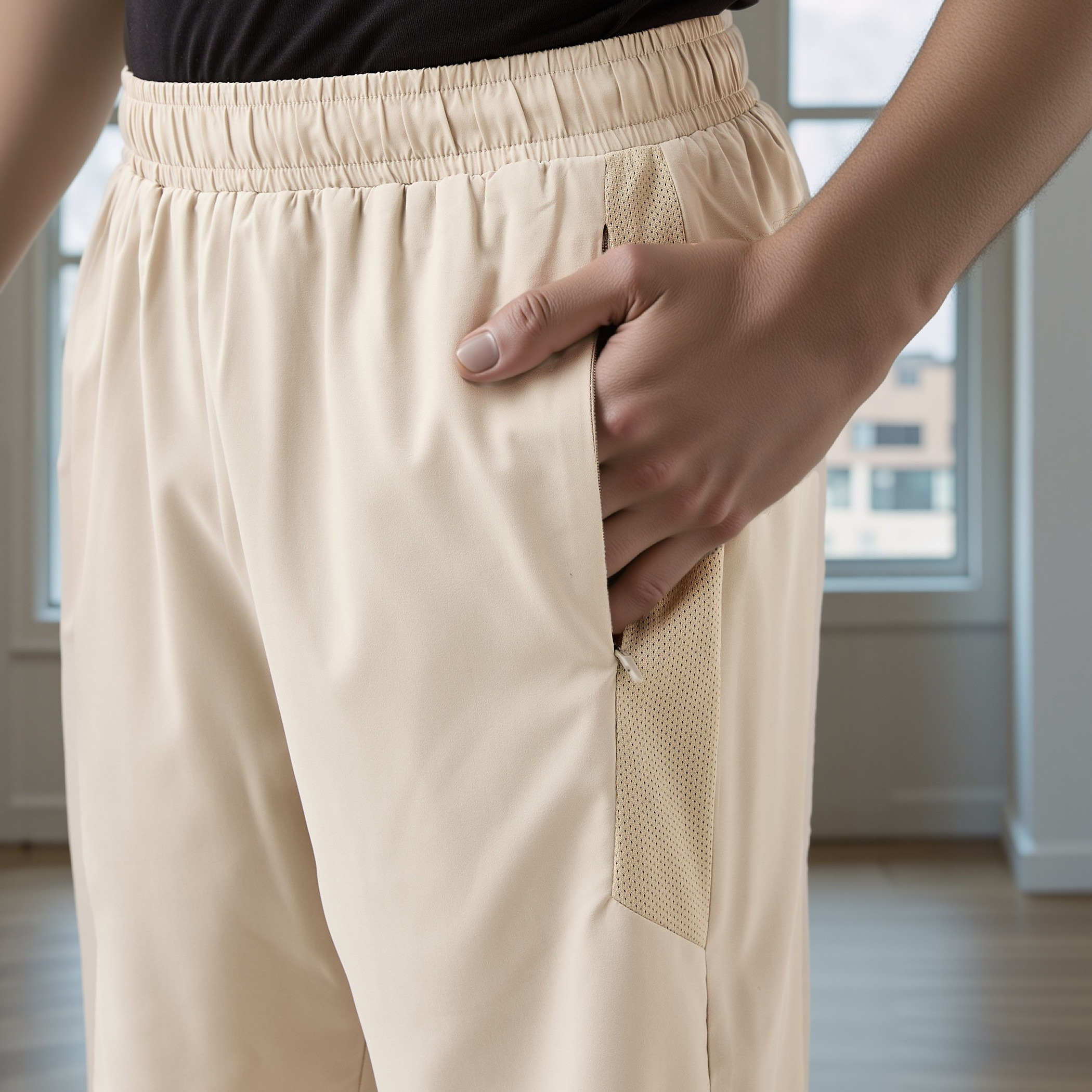 Regular Fit Shorts with Elasticated Waistband-men-clothing-bottoms-shorts-image-4