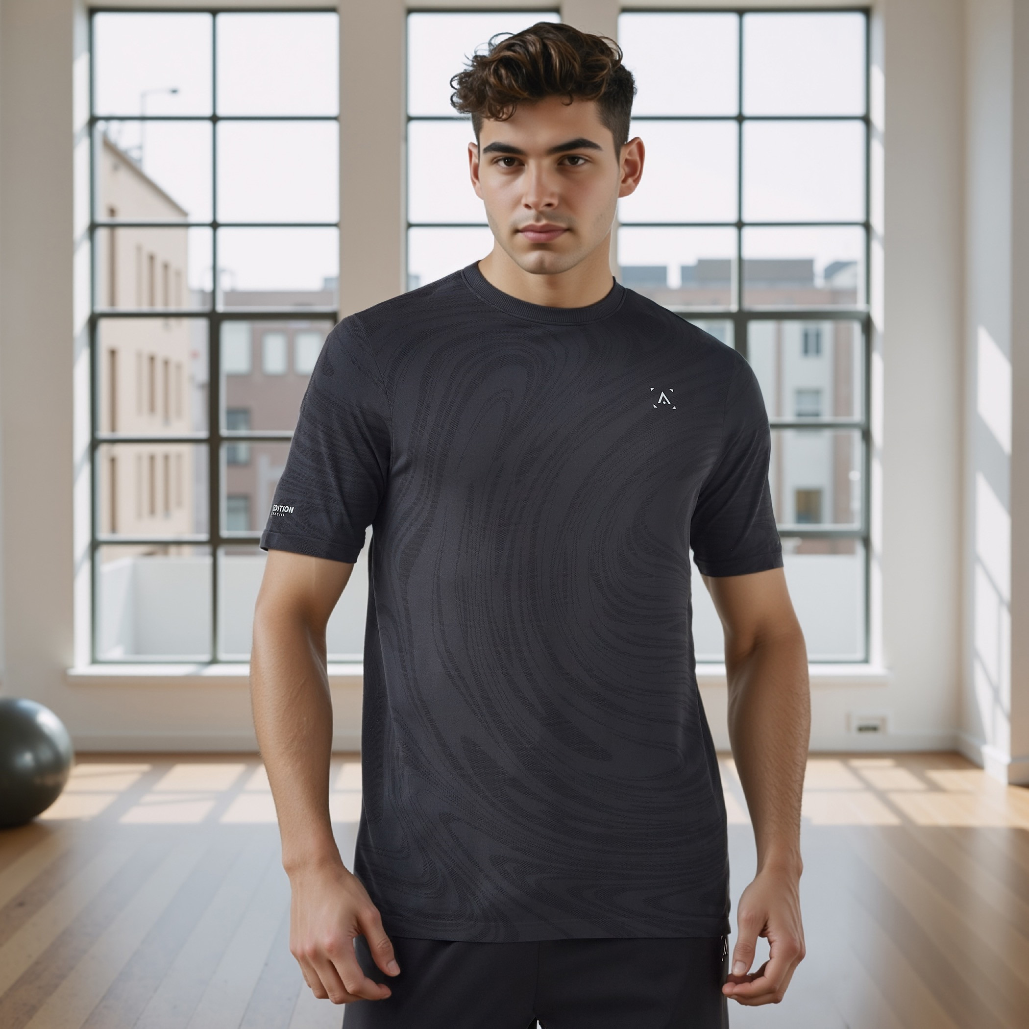 Jacquard Crew Neck T-shirt-men-clothing-sportswearandactivewear-tshirtsandpolos-image-1