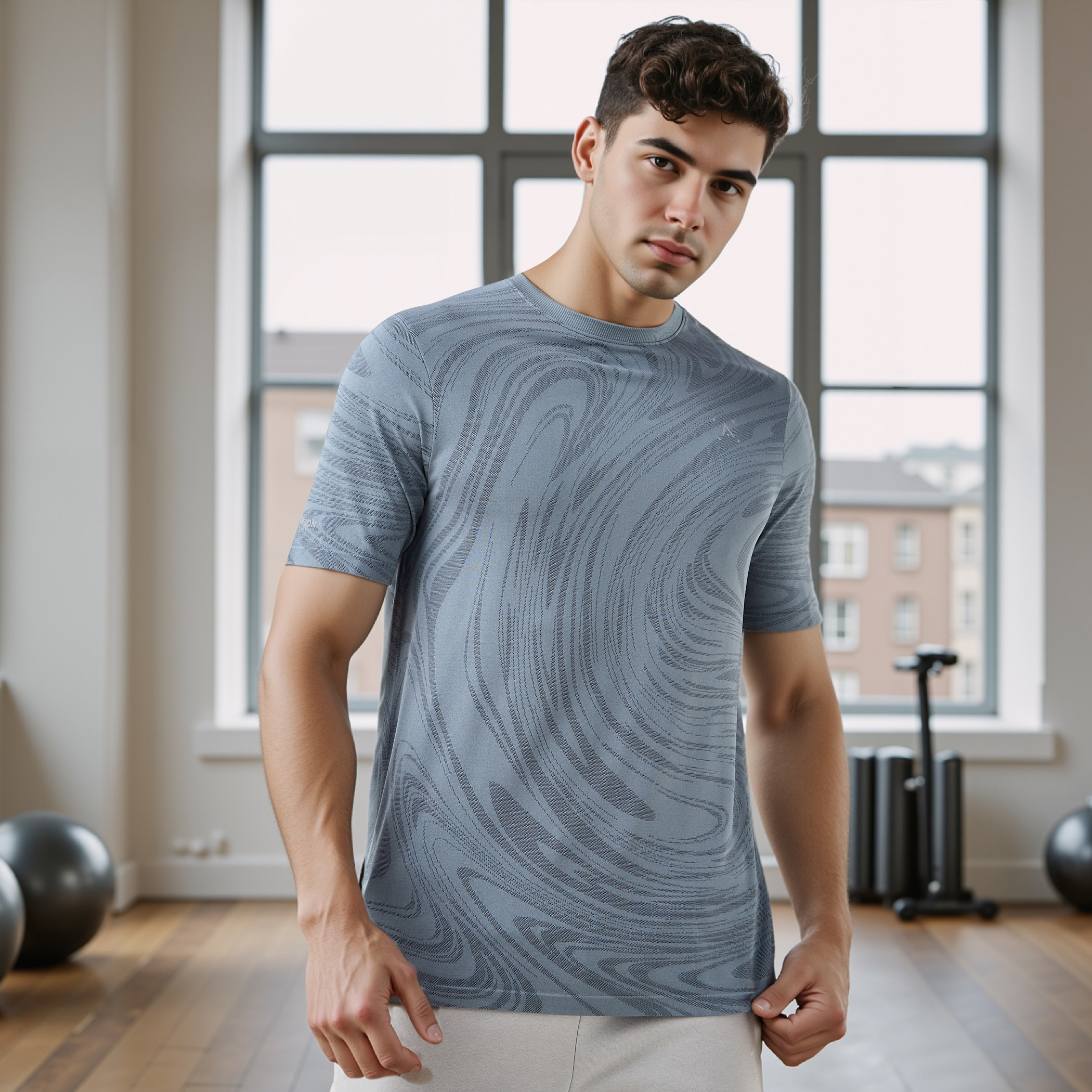 Jacquard Crew Neck T-shirt-men-clothing-sportswearandactivewear-tshirtsandpolos-image-2