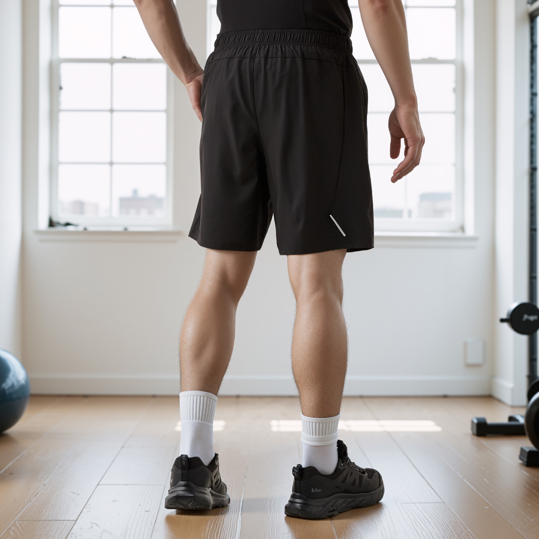 Regular Fit Shorts with Elasticated Waistband-men-clothing-bottoms-shorts-image-3