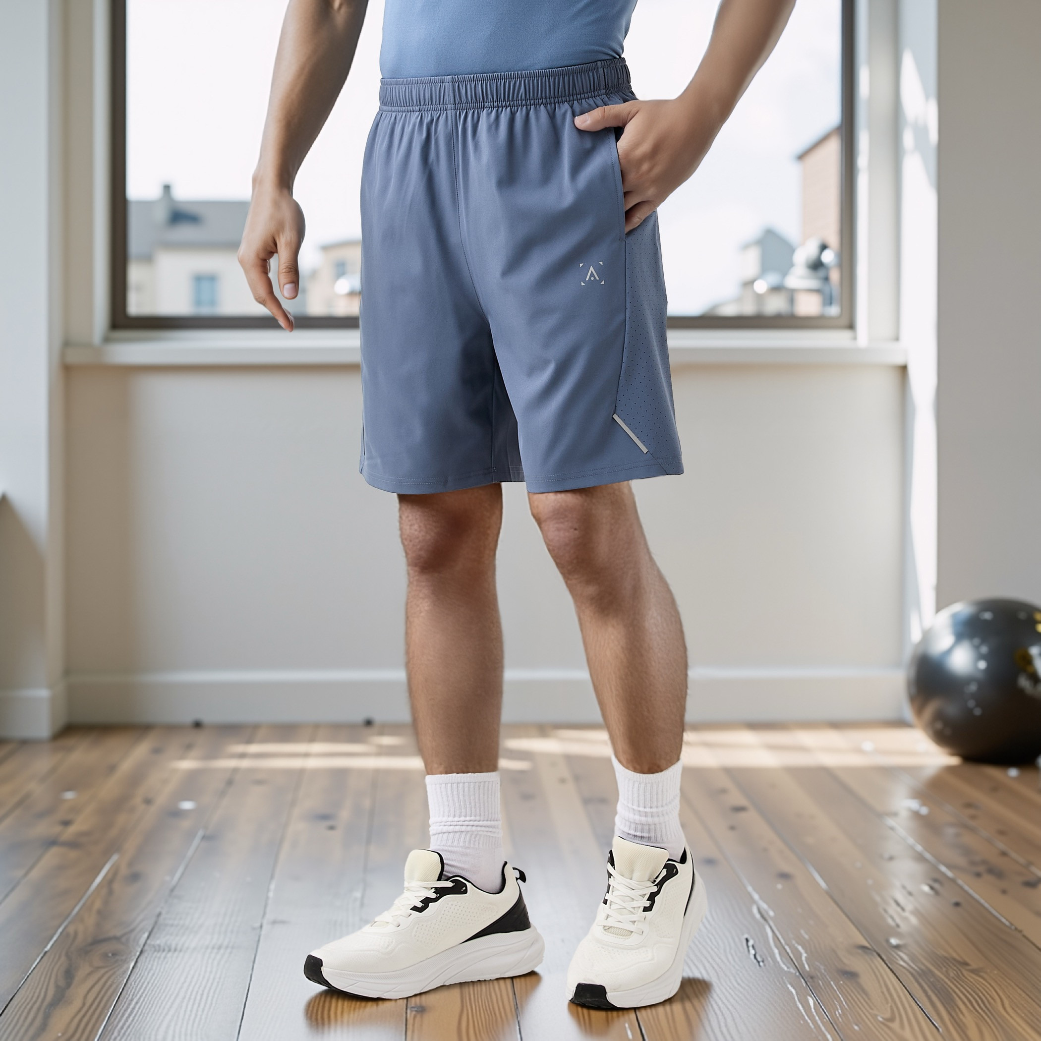 Regular Fit Shorts with Elasticated Waistband-men-clothing-bottoms-shorts-image-6