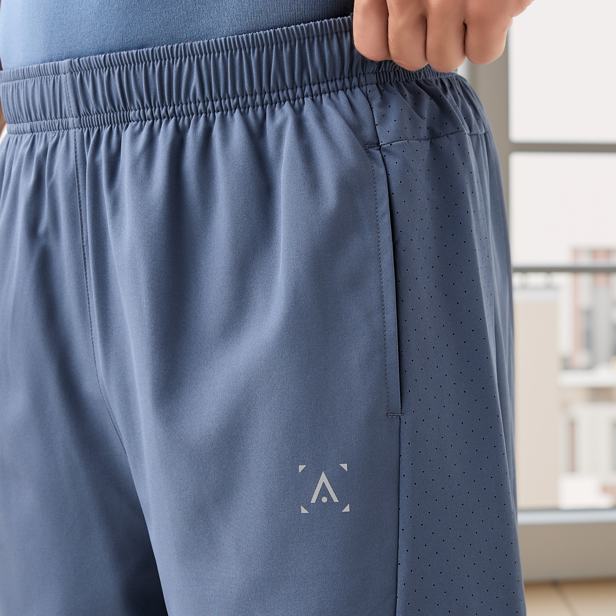 Regular Fit Shorts with Elasticated Waistband-men-clothing-bottoms-shorts-image-9