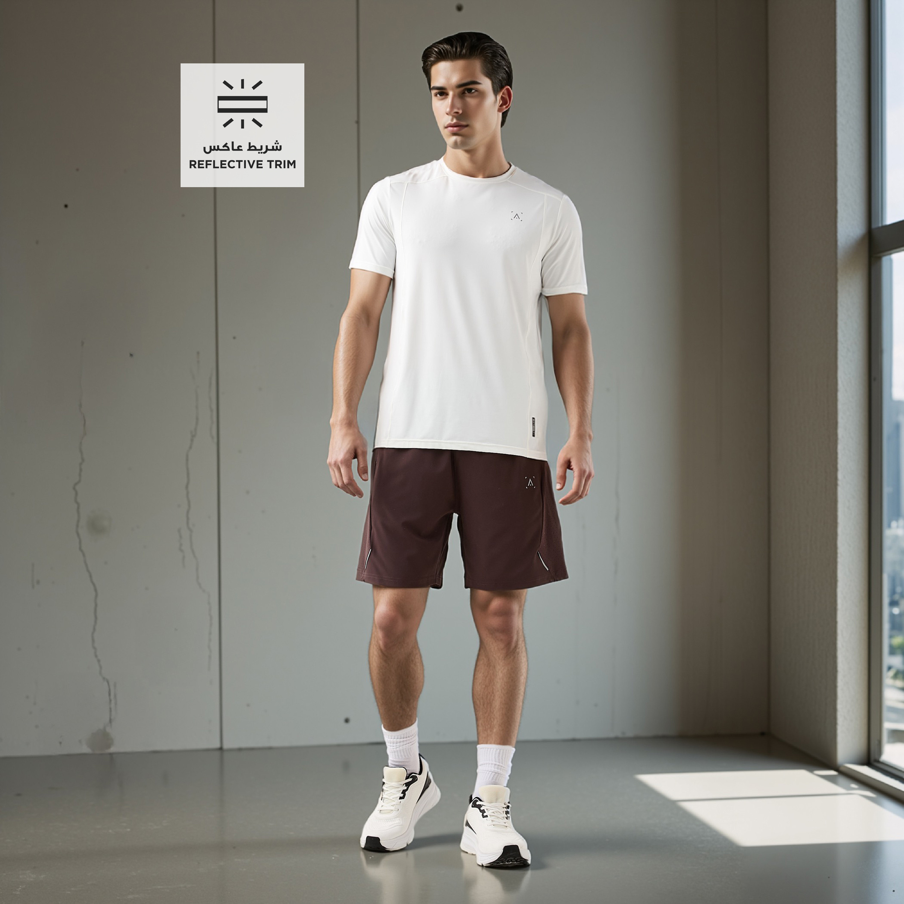Regular Fit Shorts with Elasticated Waistband-men-clothing-bottoms-shorts-image-2