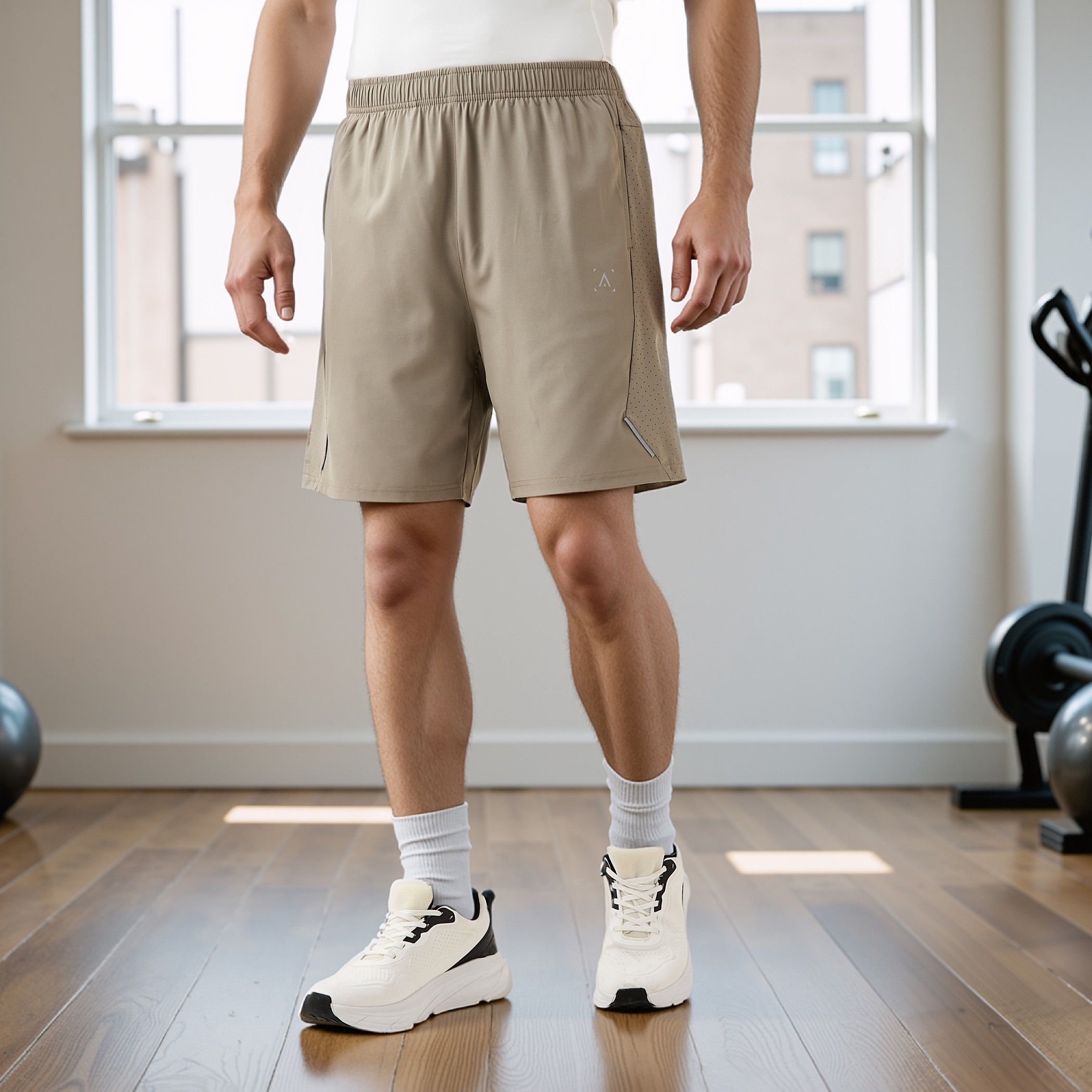 Regular Fit Shorts with Elasticated Waistband-men-clothing-bottoms-shorts-image-1