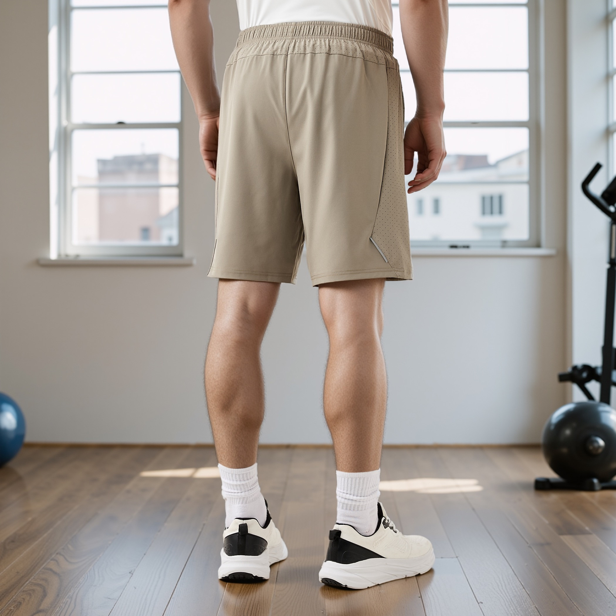 Regular Fit Shorts with Elasticated Waistband-men-clothing-bottoms-shorts-image-3