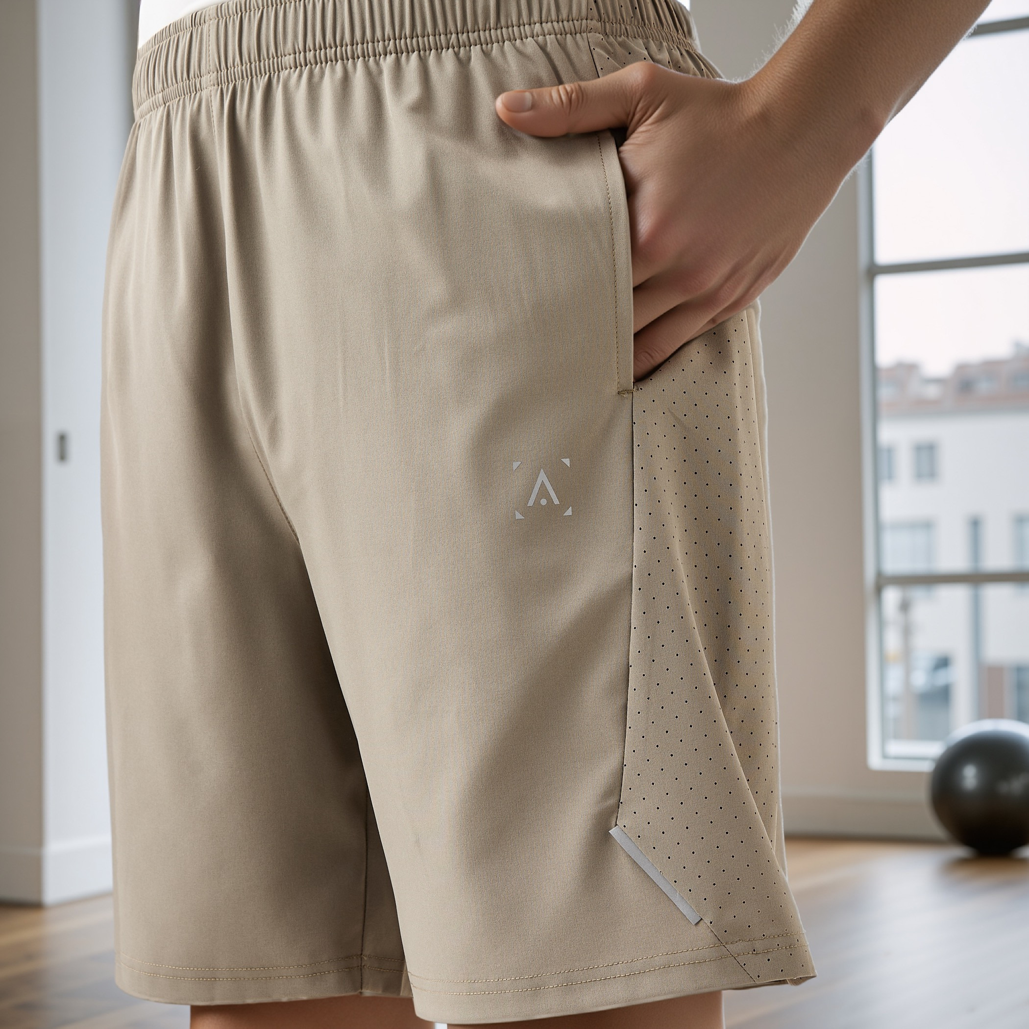 Regular Fit Shorts with Elasticated Waistband-men-clothing-bottoms-shorts-image-4