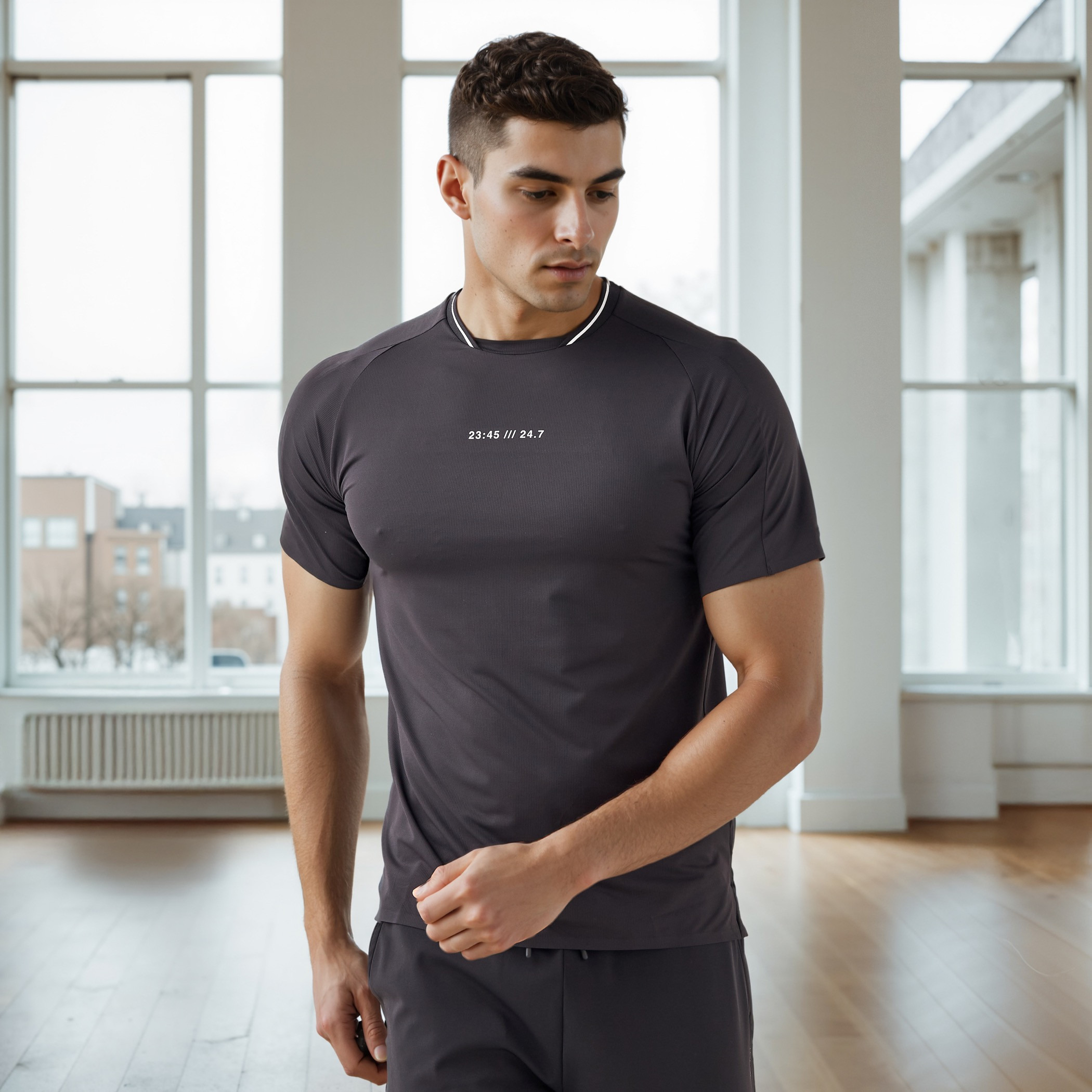Textured T-shirt-men-clothing-sportswearandactivewear-tshirtsandpolos-image-1