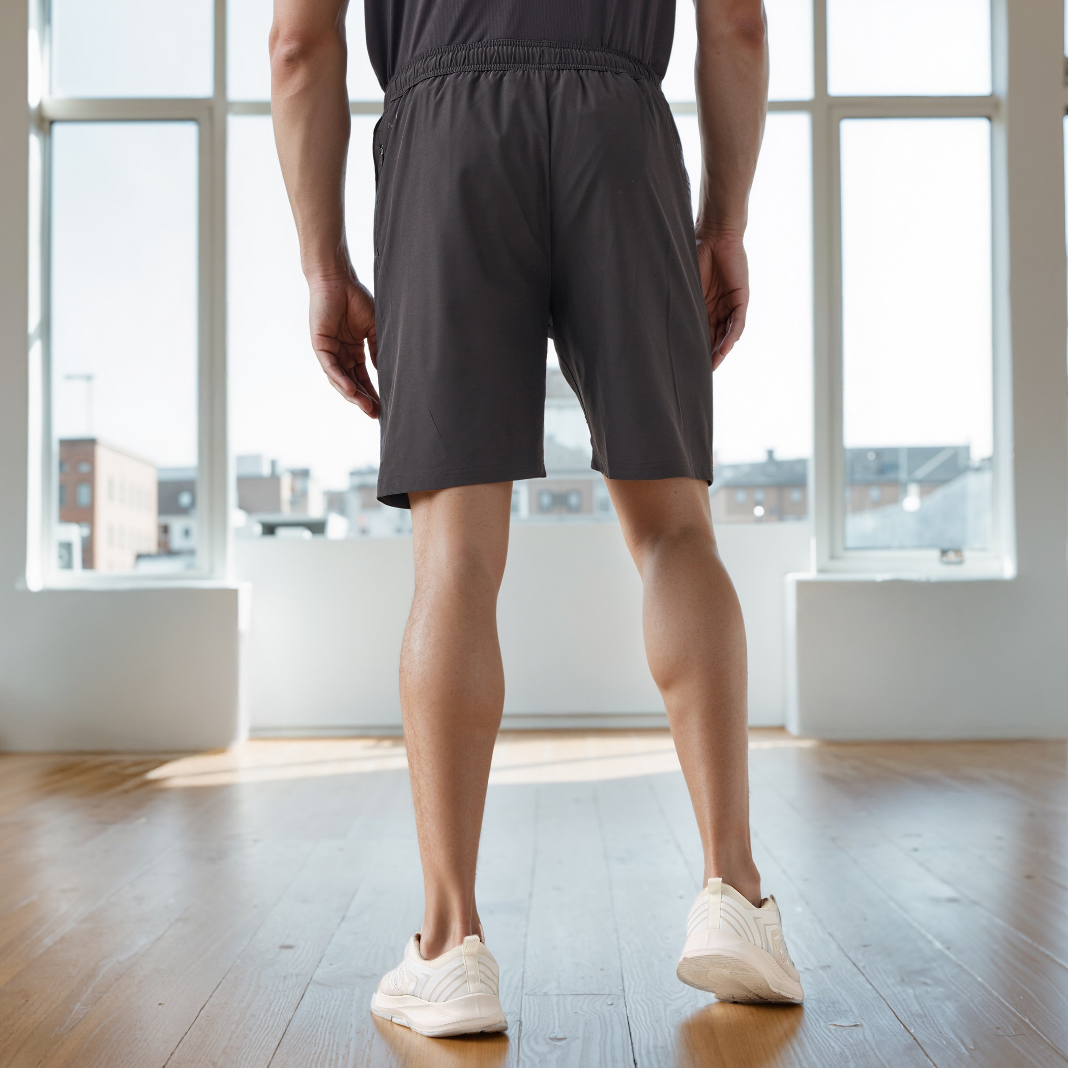 Panelled Shorts with Elasticated Waist-men-clothing-bottoms-shorts-image-3