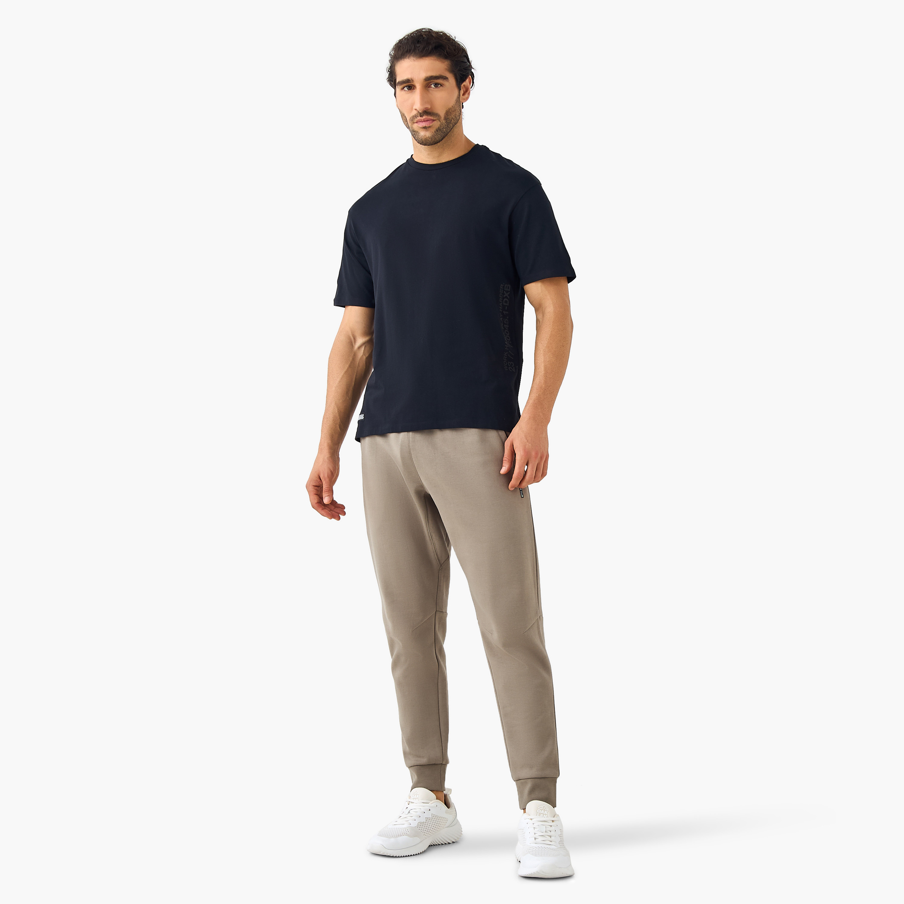 Regular Fit Panelled Joggers with Pockets-men-clothing-sportswearandactivewear-tracksuits-image-2
