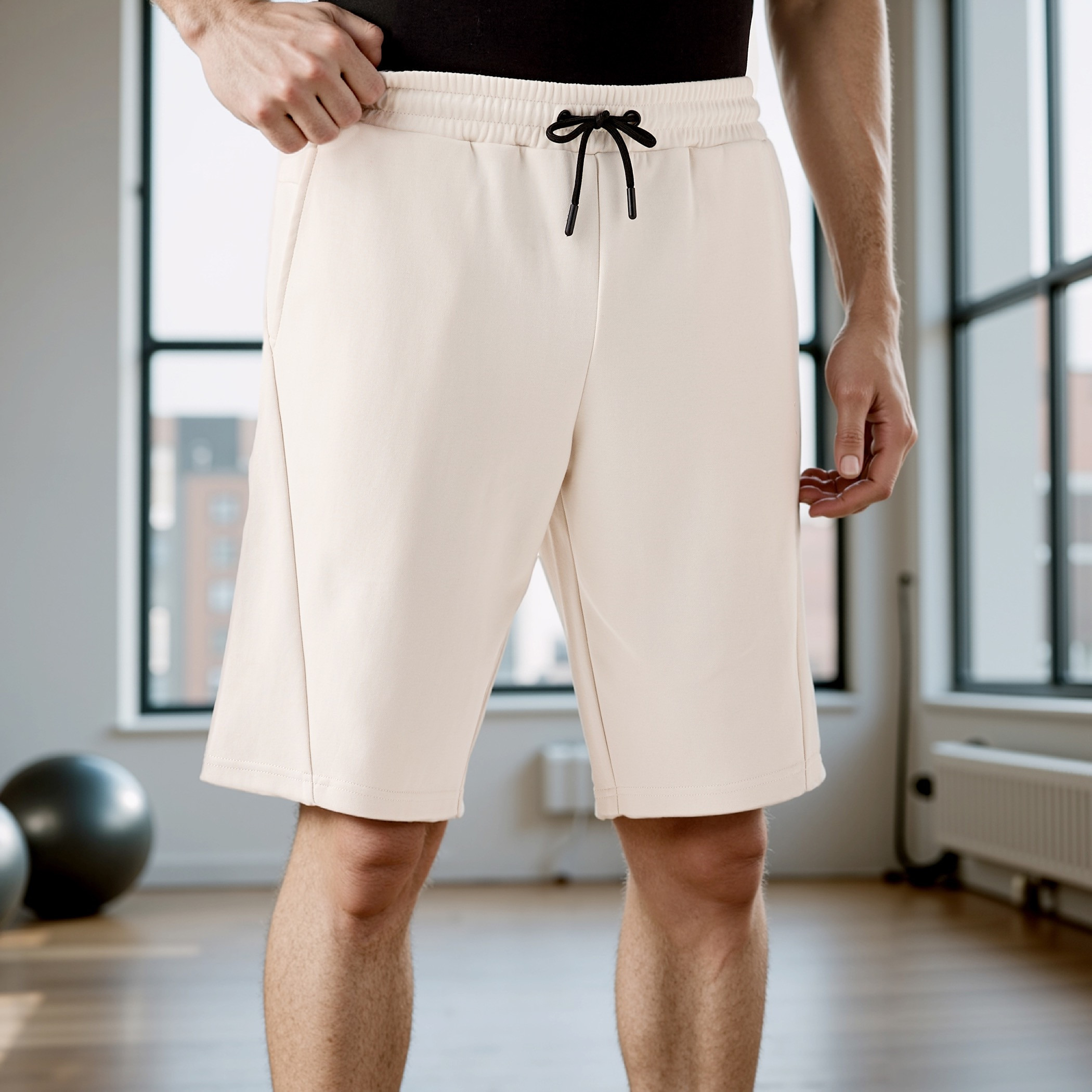 Regular Fit Shorts with Drawstring Closure-men-clothing-bottoms-shorts-image-1
