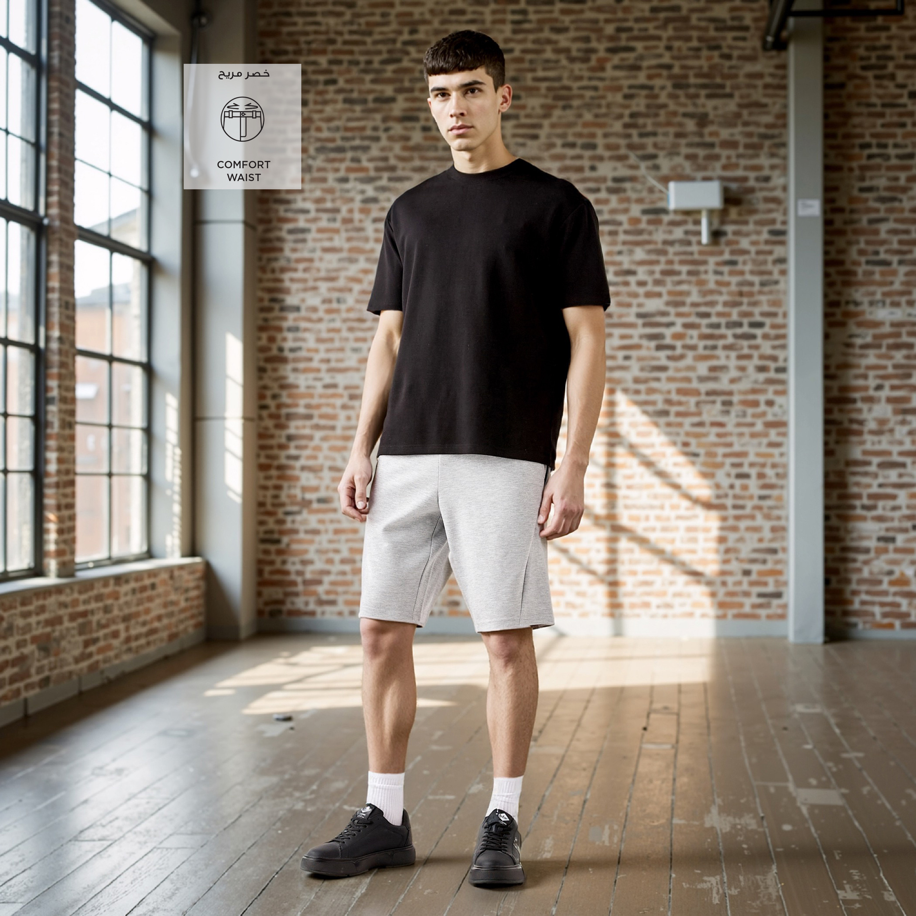 شورت بقصة عادية مع إغلاق رباط-men-clothing-bottoms-shorts-image-2