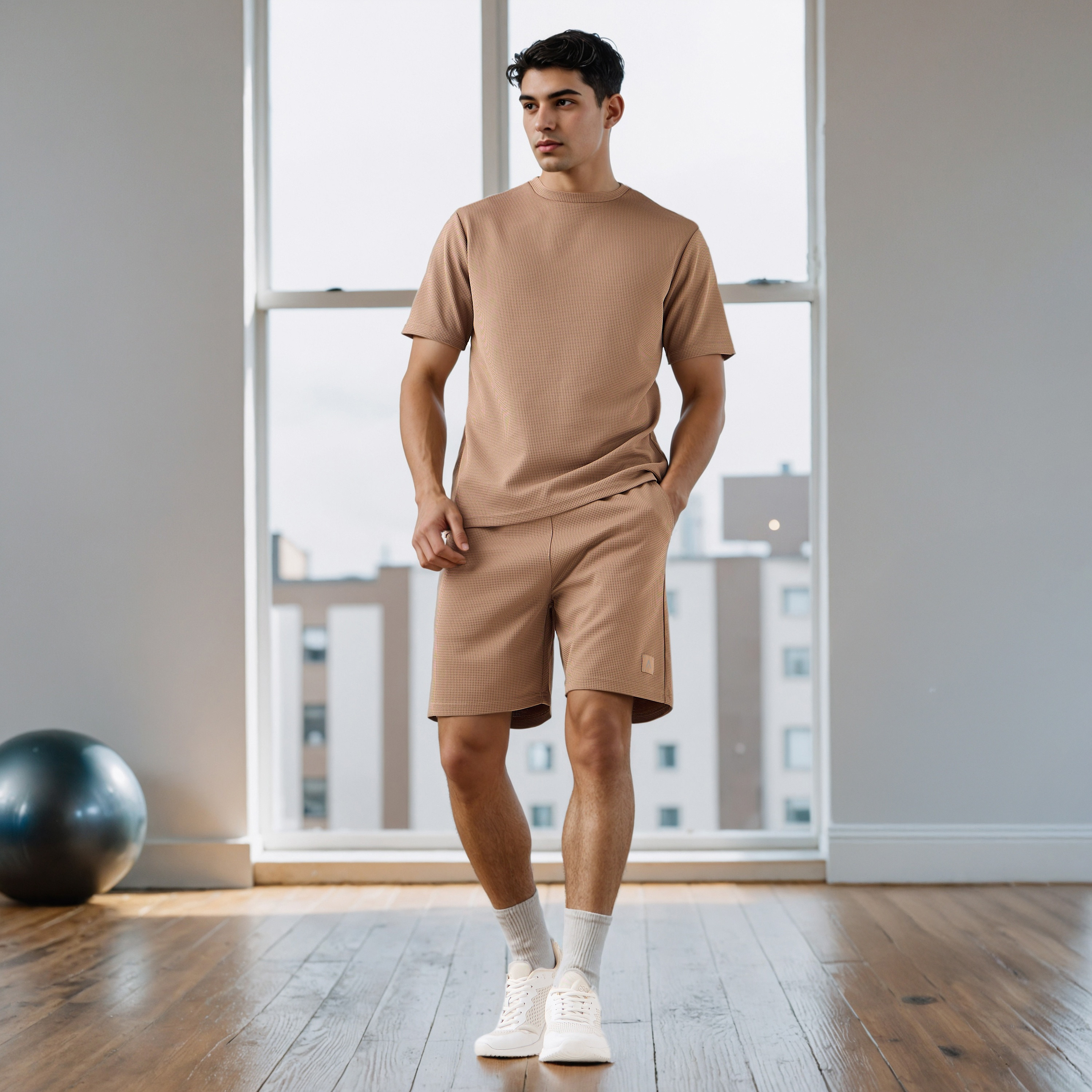شورت بملمس وافل بارز مع جيوب-men-clothing-bottoms-shorts-image-2